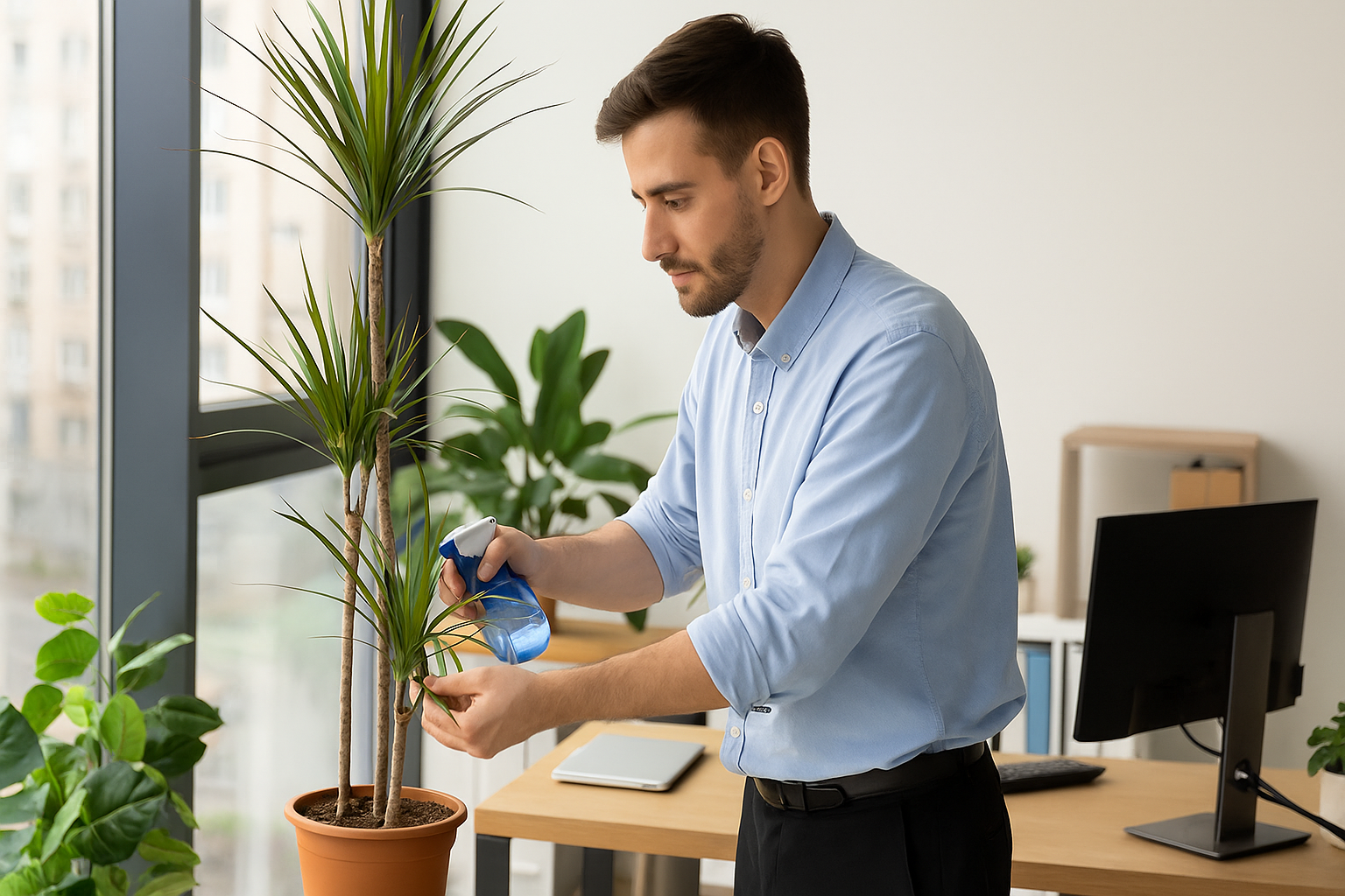 Kinh nghiệm chăm sóc cây xanh văn phòng