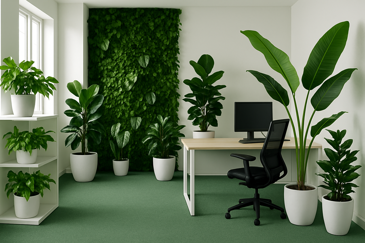 Xu hướng thiết kế văn phòng xanh sang trọng năm 2025