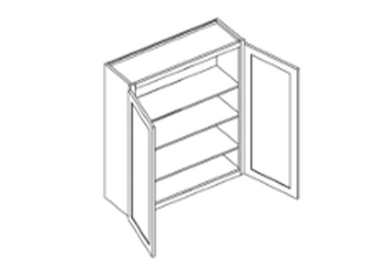 Tủ treo tường 2 cánh, 3 kệ điều chỉnh được