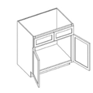 Tủ bếp dưới có 2 ngăn kéo, 2 cánh và 1 kệ điều chỉnh được