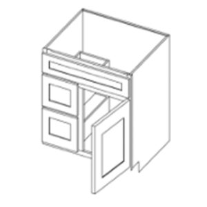 Tủ bàn trang điểm có 1 ngăn kéo lớn, 2 ngăn kéo nhỏ và 1 cánh