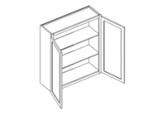 Tủ treo tường 2 cánh, 2 kệ điều chỉnh được